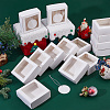 30Pcs Square Kraft Paper Visible Window Storage Mailer Boxes DIY-DC0004-32-4