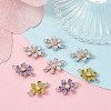 8Pcs 4 Colors Alloy Enamel Connector Charms FIND-YW0003-74-5