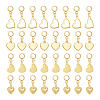 40Pcs 4 Styles 304 Stainless Steel European Dangle Charms PALLOY-UN00005-1