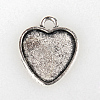 Tibetan Style Alloy Pendant Cabochon Settings TIBEP-N003-13AS-1