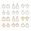 48Pcs 12 Style UV Plating Acrylic Pendants OACR-KS0001-01-2