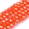 Electroplate Glass Beads Strands EGLA-A034-P6mm-B23-1