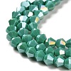 Opaque Solid Color Electroplate Glass Beads Strands EGLA-A039-P4mm-B07-3