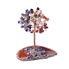 Natural Gemstone Chips Tree of Life Decorations PW-WG88EA9-04-1