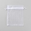 Rectangle Organza Drawstring Gift Bags with Ribbon OP-WH20005-01A-1