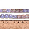 Electroplate Transparent Glass Beads Strands EGLA-N017-03F-4