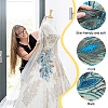 Peacock Tail Pattern Polyester Lace Computerized Embroidery Ornament Accessories DIY-WH0308-234B-6