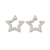 Star Cubic Zirconia Cuff Earrings KK-A228-06P-1