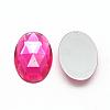 Acrylic Rhinestone Flat Back Cabochons GACR-Q011-13x18-07-2