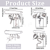 4Pcs 4 Styles 304 Stainless Steel Brooches JEWB-BM0001-02-2