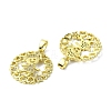 Rack Plating Brass Micro Pave Cubic Zirconia Pendants KK-R157-13B-G-2