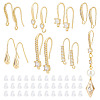 14Pcs 7 Style Brass Micro Pave Clear Cubic Zirconia Earring Hooks KK-UN0002-21-1