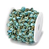 Handmade Synthetic Turquoise Beaded Chains CHC-I026-D-01G-6