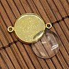 14mm Dome Clear Glass Cover and Golden Brass Cabochon Connector Setting Sets DIY-X0088-G-NR-3