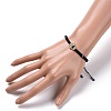 Hamsa Hand /Hand of Miriam with Evil Eye Braided Bead Bracelet BJEW-JB07103-01-3