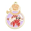 Golden Plated Alloy Enamel Pendants ENAM-L041-07G-04-1