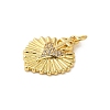 Rack Plating Brass with Cubic Zirconia Pendant KK-Q795-21G-2