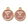 Golden Plated Alloy Enamel Charms LS-ENAM-S118-07Y-1