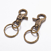 Iron Swivel Clasps with Key Rings HJEW-H017-AB-2