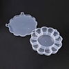(Defective Closeout Sale: Scratched) Flower Plastic Bead Storage Containers CON-XCP0002-65-5