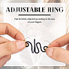 2Pcs 2 Styles Iron Yarn Guide Finger Holders DIY-TA0011-14-3