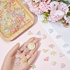 160PCS 8Colors Transparent Acrylic Bead Caps OACR-SC0001-29-3
