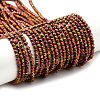 Electroplate Glass Beads Strands GLAA-H021-01B-FP10-1