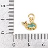 Brass Micro Pave Sky Blue Cubic Zirconia Charms KK-E798-11G-3