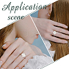 1Pc Adjustable Rhodium Plated Sterling Silver Finger Ring Components STER-BBC0006-95P-6