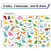 16 Sheets 8 Styles PVC Waterproof Wall Stickers DIY-WH0345-185-2