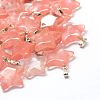 Star Dyed Cherry Quartz Glass Pendants G-Q367-25-1