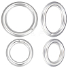 Beebeecraft 80Pcs 2 Size 925 Sterling Silver Round Rings STER-BBC0001-49-1