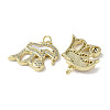Brass Micro Pave Cubic Zirconia Pendants KK-G485-27D-G-2