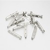 Iron Brooch Pin Back Safety Catch Bar Pins with 3 Holes IFIN-A171-04H-1