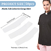 BENECREAT 50Pcs Plastic Tab Collar for Clergy Shirt AJEW-BC0003-64B-2