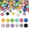  96Pcs 12 Colors Resin Rhinestone Beads RESI-TA0002-29-2