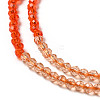 2 Colors Transparent Glass Beads Strands GLAA-G093-01F-3