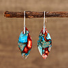 Bohemian Style 304 Stainless Steel Emperor Stone Dangle Earrings SL3554-2-1