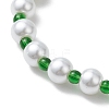 Glass Pearl Beaded Stretch Braceltets BJEW-JB11217-4