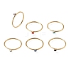 304 Stainless Steel Rhinestone Finger Rings for Women SA-CBAB767-26B-G-4