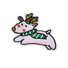 Christmas Theme Computerized Embroidery Cloth Self Adhesive Patches XMAS-PW0001-095N-1