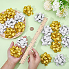 20Pcs 2 Colors Plastic Glitter Powder Flower Ball for Party Wedding Home Outdoor Decoration AJEW-FG0005-69-3