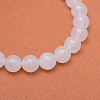 Round Natural White Jade Bead Strands G-R345-4mm-06-2