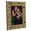 Natural Wood 3 Years of Marriage Photo Frames AJEW-WH0292-034-1