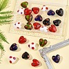 24Pcs 5 Colors Handmade Millefiori Glass Beads LAMP-FS0001-36-8