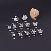 Brass Micro Pave Cubic Zirconia L-Shaped Nose Rings WGA70D4-07-1