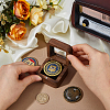 Black Walnut Wood Badge Packing Magnetic Boxes with Acrylic Visible Window Lid CON-WH0095-239B-01-3