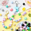 DIY Silicone Beaded Keychain Making Kit DIY-YW0008-62-5