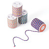 4 Rolls 4 Colors 4-Ply Polycotton Cord with Metallic Thread OCOR-TA0003-33A-2