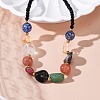 304 Stainless Steel Natural Gemstone Beaded Necklaces NJEW-U026-14G-2